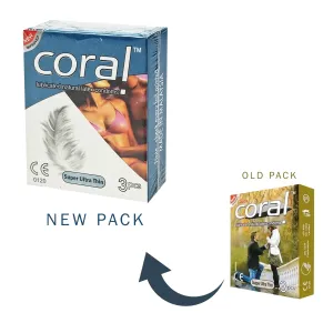 Coral Condom Supper Ultrathin With Flavours 3's Pack
